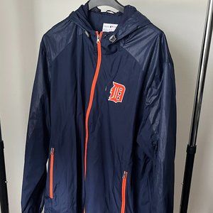 Detroit Tigers Lightweight Rain Jacket/Windbreaker